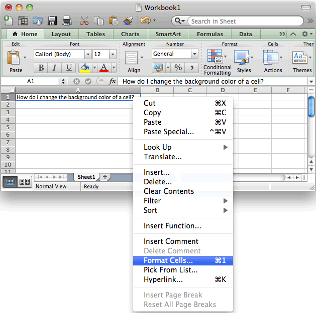 shortcut for adding rows in excel mac